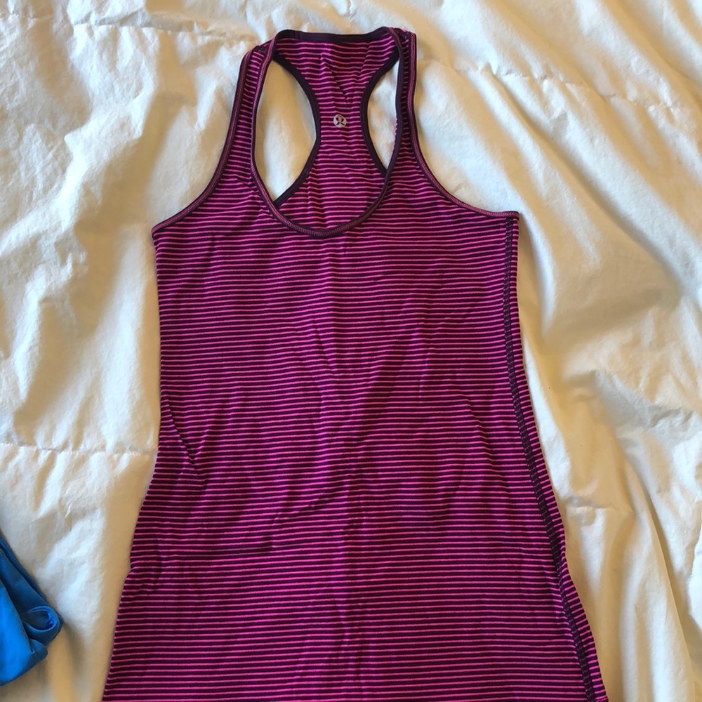 Lululemon cool racerback pink and maroon